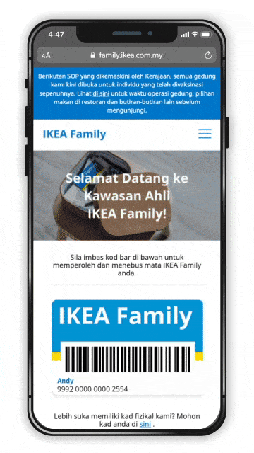 IKEA Family - Membership iOS Gif